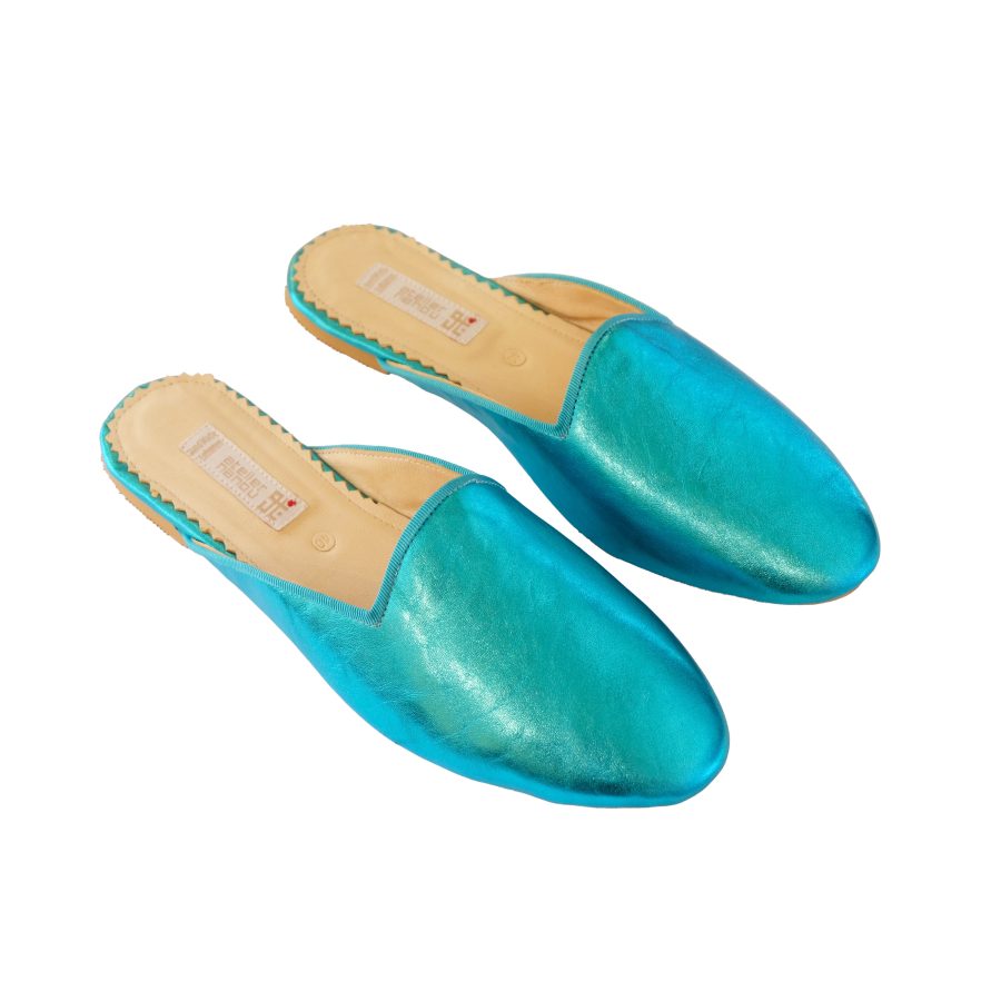 Babouches Scorpion - Metallic Turquoise - - Image 2