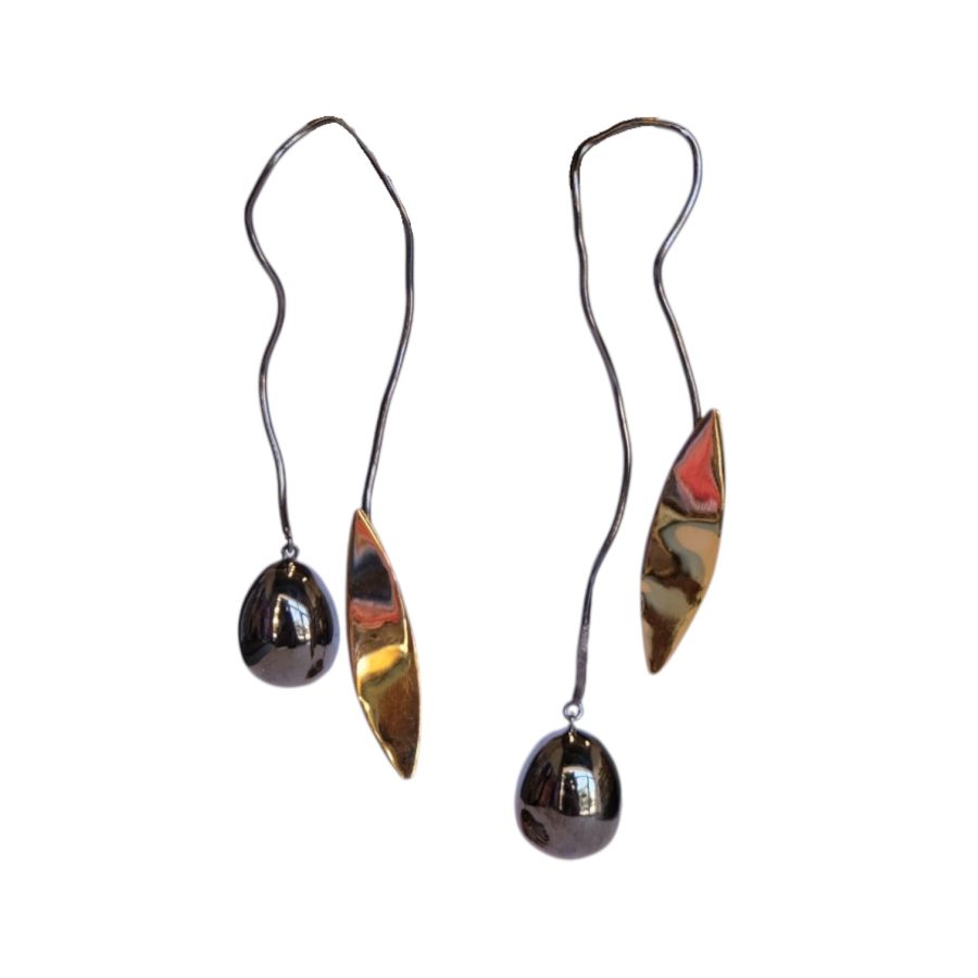 Earrings Gold Plated - Olives -