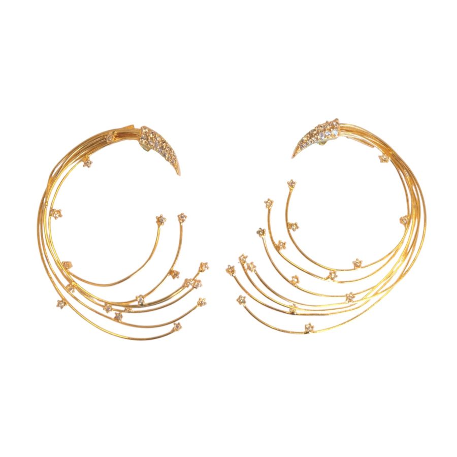 Earrings Gold Plated - Shooting Stars -