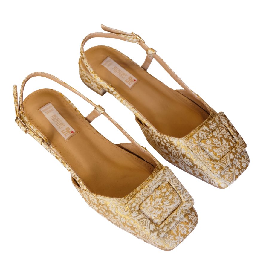 Ballerine Elle - White Brocade - - Image 2
